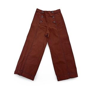 Zara Kids Rust Color High-Waisted Wide-Leg Pants Girls Size 11-12
